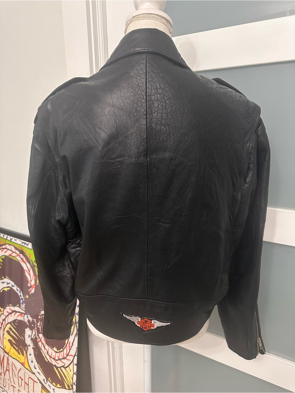 Vtg Tannery West 90’s Blk Leather Asymmetric Zip Moto JKT Small Thermolite Biker - Picture 12 of 12